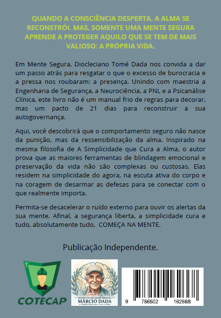 Contracapa do livro Mente Segura